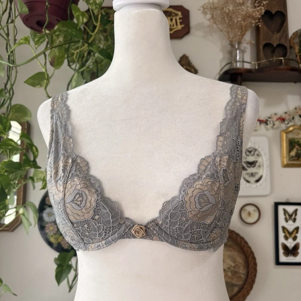 Vtg Y2K Victorias Secret/Ralph‎ Lauren BUNDLE Bras Size 34B/C Dainty Floral